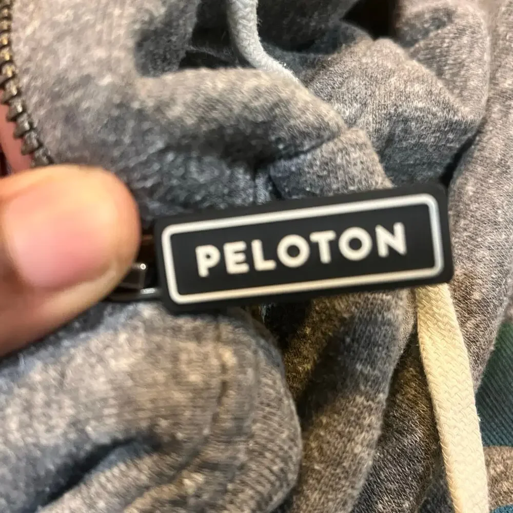 Peloton Womens Large Gray‎ Long Sleeve Pockets Activewear Full-Zip Hoodie